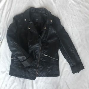 Distressed Faux Leather Jacket
